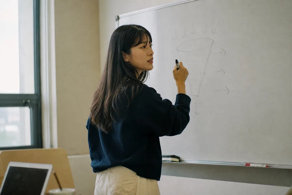 고객 목록과 발송 단계, 반응 집계 그래프가 있는 마케팅 도구 화면